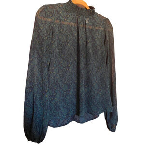 Revolve Paisley Roan + Ryan XS  Peasant Cottage Core Sheer Blouse